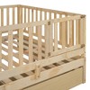 PAGED Twin Size Daybed Dual Use Bed Frame with 2 Storage Drawers and Fence Guardrails for Bedroom, Living - 4 of 4