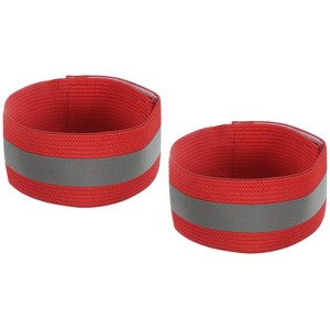 Unique Bargains Reflective Bands for Arm Wrist Ankle Leg Strip Wide Green 2 Pack - 1 of 4