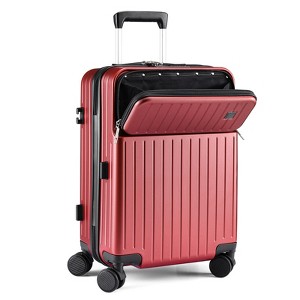 SUGIFT 20” Hardside Carry On Luggage with Spinner Wheels, Lightweight Suitcase with TSA Lock, Front Laptop Compartment - 1 of 4