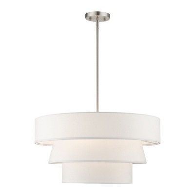 Livex Lighting Warrenville 4 - Light Pendant in  Brushed Nickel