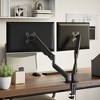 Aghana Digitals Dual Monitor Arm: Steel, 27" Max Screens, 44.1lb Capacity, Gas Spring Adjustment, - 3 of 4