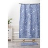 Ninola Design Soft Flowers Shower Curtain Blue - Deny Designs: Botanical Microfiber Bathroom Decor, Machine Washable - 3 of 4