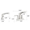 ChicFurnit Bathroom Sink Faucet Utility Faucet with Pull Out Sprayer and Two Handles for Home Bathroom, Silver, 13.39"*9.06"*4.92" - 3 of 4