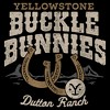 Women's Yellowstone Buckle & Bunnies Horseshoes Dutton Ranch T-Shirt - 2 of 4