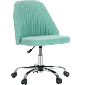 CAVINAS Armless Home Office Desk Chair with Wheels, Adjustable Swivel Task Chair, Ergonomic Office Chair, Computer Chair Vanity Chair - 1 of 4