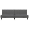 vidaXL 2-Seater Velvet Sofa Bed - Convertible Loveseat Couch, Dark Gray, Versatile Sleeper for Living Room/Dorm/Office - 4 of 4