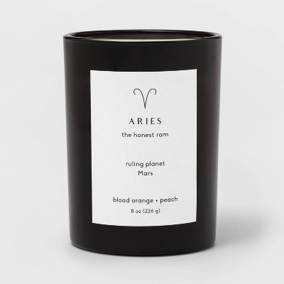 8oz Glass Jar Zodiac Candles Black - Project 62™ : Target