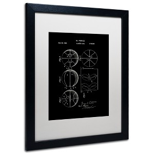 Trademark Fine Art -Claire Doherty 'Basketball Patent 1929 Black' Matted Framed Art - 1 of 4