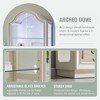 72" Arched Glass Display Cabinet, 4-Tier Display Curio Cabinet with 20 Color LED Lights, Modern Display Case Shelf for Living Room - 4 of 4