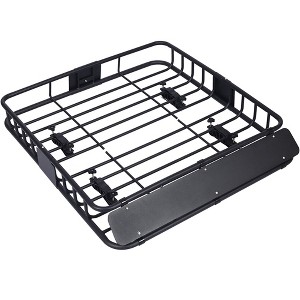 Metal Roof Cargo Basket Car Roof Rack, Top Mount Roof Rack Black Steel 43 Inch - 1 of 4
