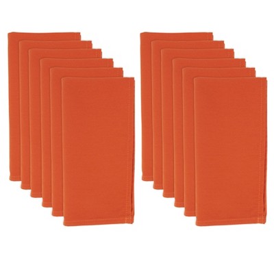 Pumpkin Cotton Casual Everyday Table Napkins, Set of 12