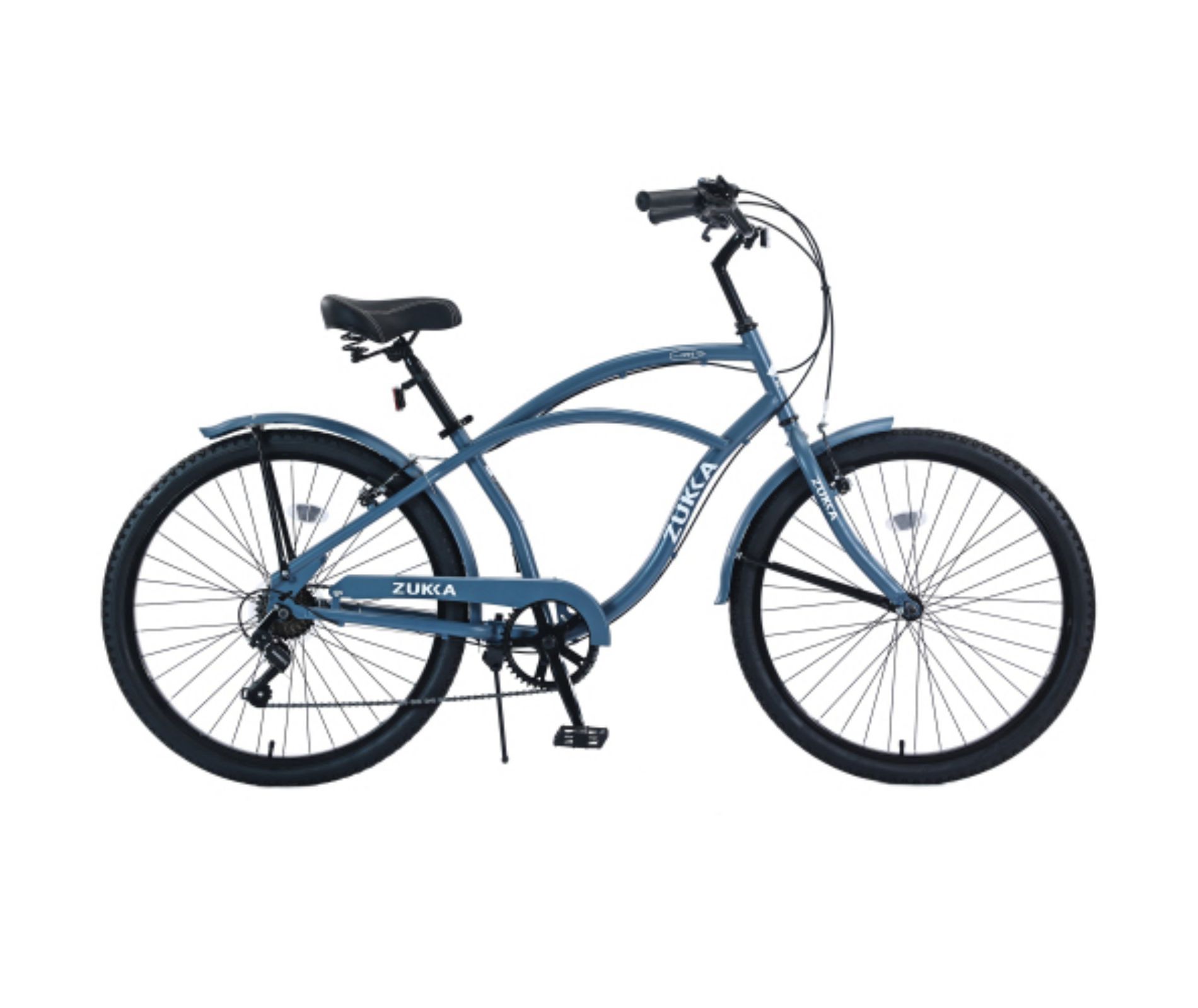 INFURNIC Bicycles 7 Speed Bicycles Multiple Colors 26"Inch Beach Cruiser Bike City Bike City Bike for Adults Women Men, Blue, 69.6"*28.7"*40.5"