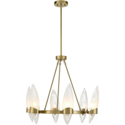 Savoy House Nouvel 6 - Light Chandelier in  Warm Brass