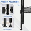 Metal Frame Storage Shelves 5 - Tier Wire Shelving Heavy Duty Black Kitchen Garage Shelf with Leveling Feet 12x17x48 Inches - 4 of 4