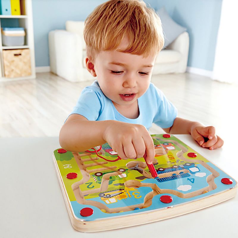 HAPE Wooden Construction and Number Magnetic Maze, 3 of 4