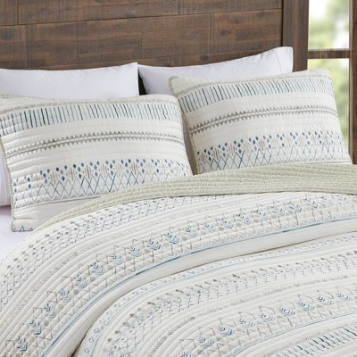 King Black and White Reversible Microfiber Quilt Set