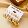 Gold Hoop Earrings Set for Women, 12 Pairs Large/Big Thin Thick Gold Hoops Earrings Loop Pack for Jewelry Gift 40mm/50mm - 2 of 4