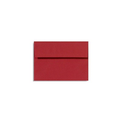 LUX 5 3/4" x 8 3/4" 60lbs. Square Flap Envelopes W/Glue Holiday Red 14257-50