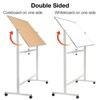Excello Global Products 48" x 32" Reversible Whiteboard/Corkboard on Wheels (White Frame) - 2 of 4