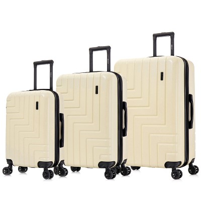 Dukap Zahav Lightweight Hardside Spinner 3pc Luggage Set - Sand : Target