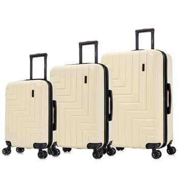 DUKAP Zahav Lightweight Hardside Spinner 3pc Luggage Set - Sand