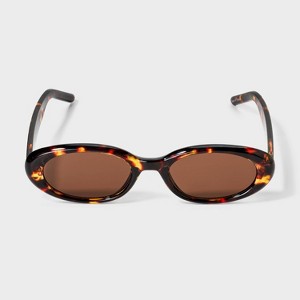Women's Plastic Oval Sunglasses - Wild Fable™ Brown : Target