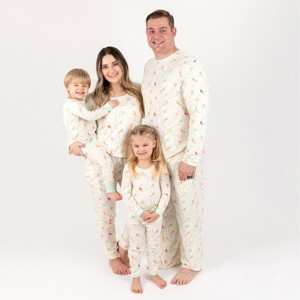 Leveret Matching Family Bamboo Pajamas Birds Print - 1 of 4