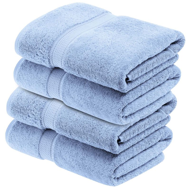 Premium Cotton 800 GSM Heavyweight Plush Luxury 4 Piece Bathroom Towel Set by Blue Nile Mills, 1 of 8