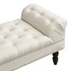 Okak Modern Diamond Button-Tufted Ottoman Bench with Rolled Arms,Upholstered Ottoman Stool for Bedroom,Entryway - 3 of 4