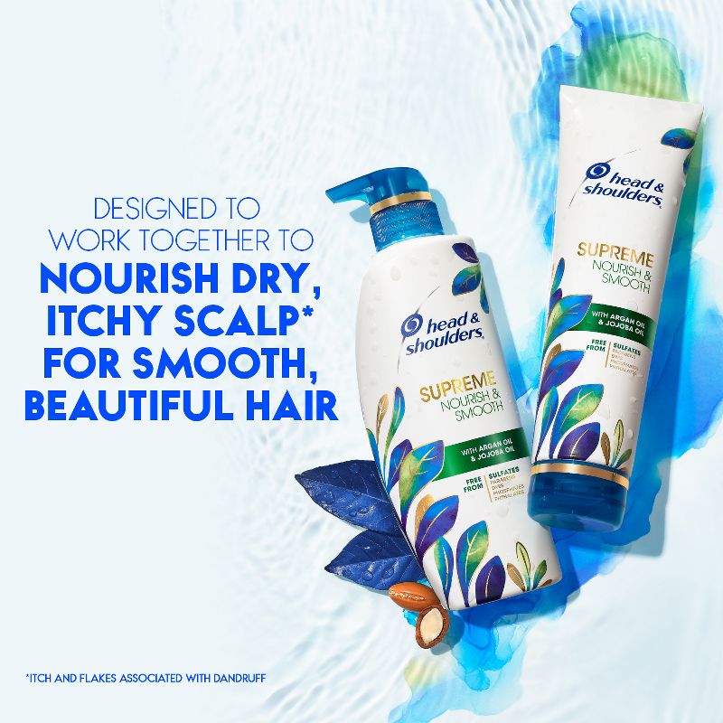 Head &#38; Shoulders Supreme Nourish &#38; Smooth Hair &#38; Scalp Anti-Dandruff Conditioner for Relief from Itchy &#38; Dry Scalp - 9.4 fl oz, 6 of 14