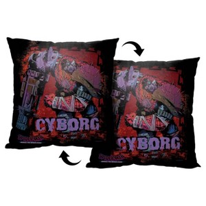 Marvel Spider-Man Across The Spiderverse Here Comes Cyborg Throw Pillow 18x18 Inches - 1 of 3