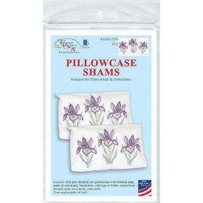 Jack Dempsey Stamped Pillowcase Shams 2/Pkg-Iris