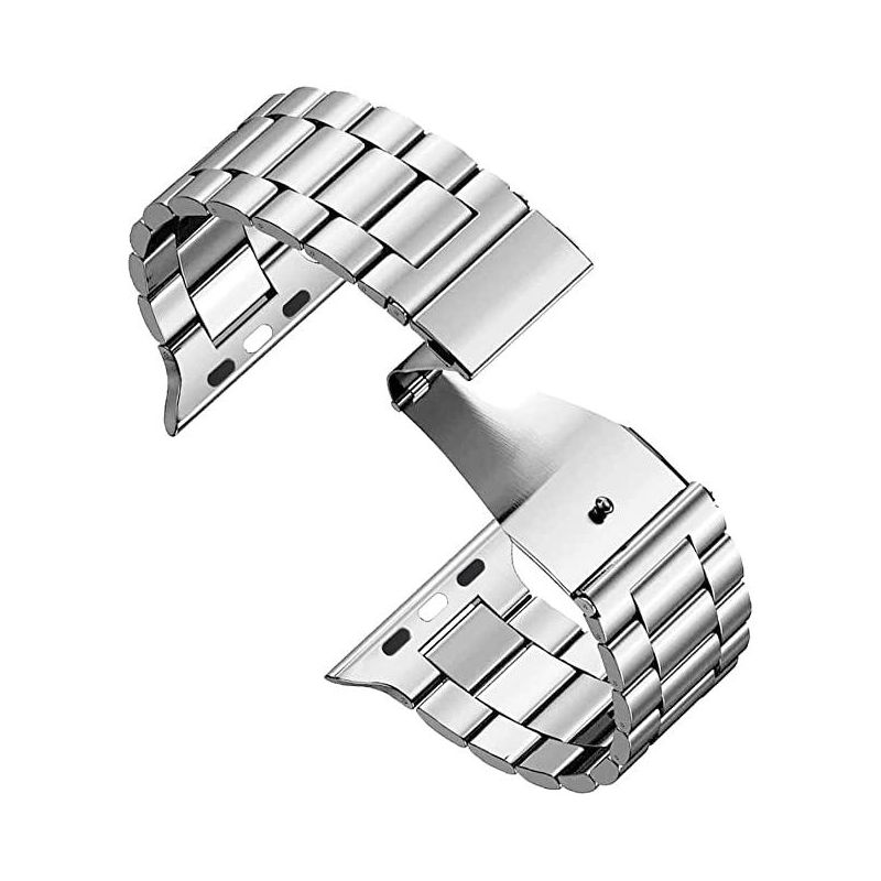 Worryfree Gadgets Stainless Steel Band for Apple Watch Ultra 49mm for Men Women - Silver, 3 of 6
