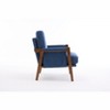 Okak Mid-Century Style Ergonomic Lounge Armchair with Soft Waist Cushion,Reading Leisure Chair for Living Rooms,Relaxation Areas - 4 of 4