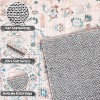 Acekool Vintage Floral Washable Area Rug, Non-Slip Ultra-Thin Stain Resistant Foldable Soft Carpet for Living Room Bedroom Office - 4 of 4