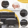 LACOO Linen Upholstered U-Shaped Sofa with Sectional Ottoman - 4 of 4