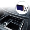 Unique Bargains Car Trash Can Portable Front Seats Trash Bin Blue 1 Pc 9.8" Length 3.2" Width 6.3" Height Faux Leather - 2 of 4