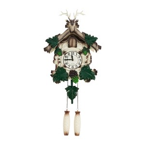 YIYIBYUS Retro Large Wall Clock, Deer Head Home Decoration Clock - 1 of 4