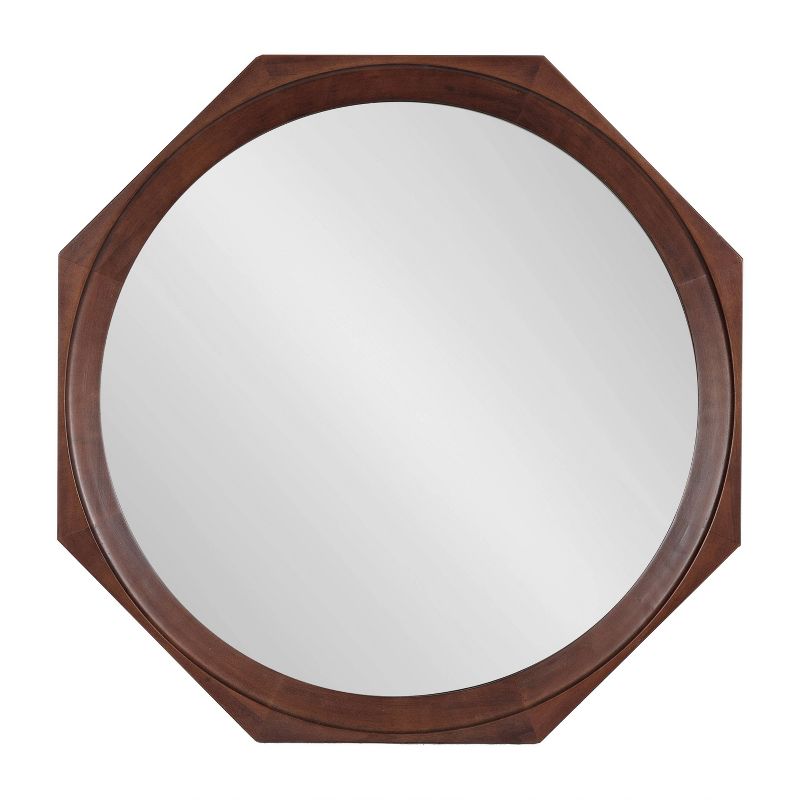 Kate & Laurel All Things Decor 28"x28" Cyrus Octagon Wall Mirror Wood , 4 of 10