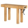Luxystar Rustic Wood Console Table with Hidden Drawer and Side Power Outlet for Entryways, Living Rooms and Home Offices - 4 of 4