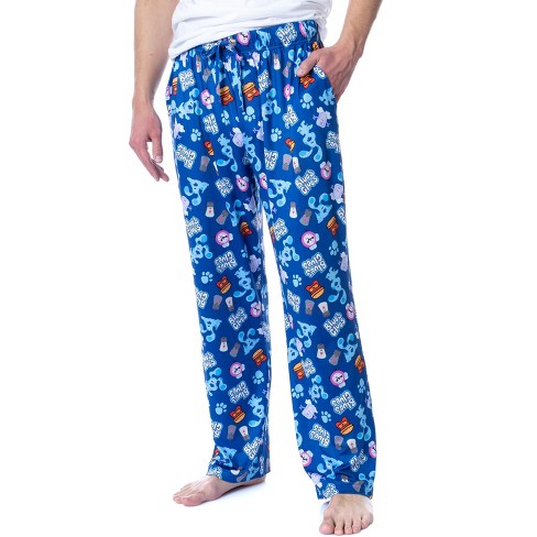 Disney Mens' Christmas Santa Lilo & Stitch Film Movie Sleep Pajama Pants  (Small) Blue