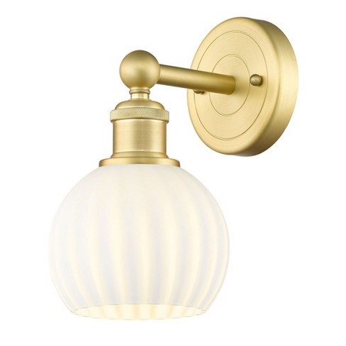 Innovations Lighting White Venetian 1 - Light Sconce in  Satin Gold - image 1 of 1