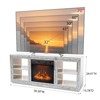 56in Diamond Mirror Fireplace TV Stand Fit Up To 70in TV with 18in Fireplace - 4 of 4