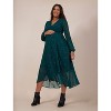 Women's Woven Wrap Long Sleeve Midi Dress | Motherhood Maternity - 4 of 4