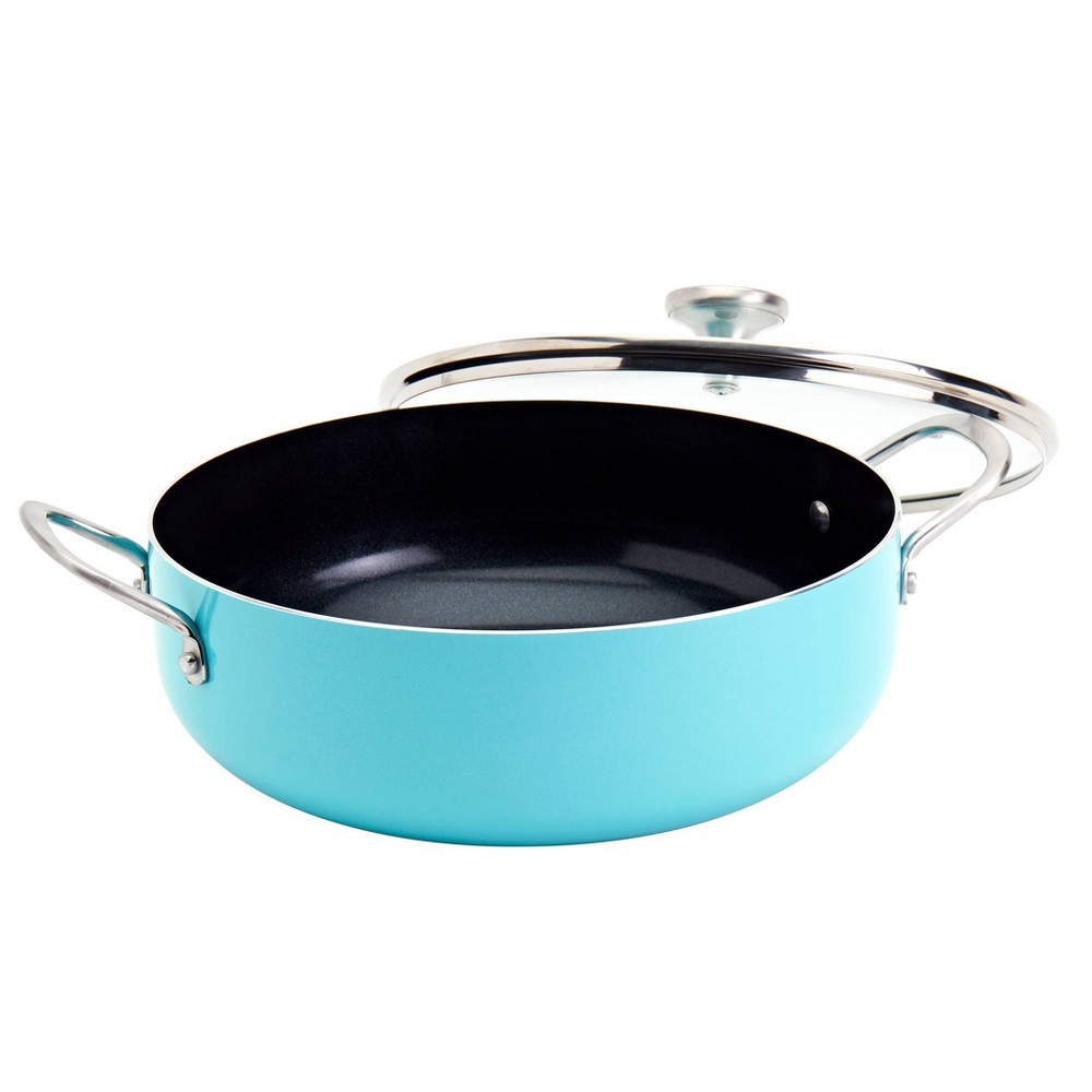 Infuse 6qt Nonstick Aluminum Caldero Aqua