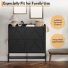 Shoe Cabinet with 4 Flip-Up Drawers Hidden Shoe Storage Cabinet with Open Storage for Entryway Hallway Bedroom Shoe Organizer Cabinet - 4 of 4