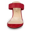 Allegra K Women's Dual Clear Strap Block Heels Slides Sandals - 3 of 4