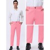 Lars Amadeus Men's Straight Fit Flat Front Chino Solid Color Dress Pants - 4 of 4