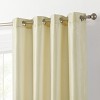 HLC.ME Jefferson Faux Silk Semi Sheer Light Filtering Microfiber Lined Grommet Lightweight Window Curtains, 2 Panels - 2 of 4