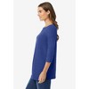 Woman Within Perfect Three-Quarter Sleeve Boatneck Tee - 4 of 4